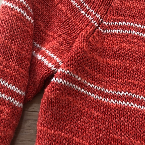 Madewell womens orange striped sweater XS - Picture 8 of 9